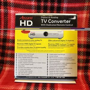 Access HD Digital to Analog TV Converter w/ Dedicated Remote Control DTA020A D
